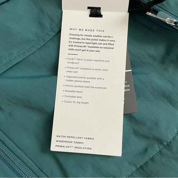 NWT Lululemon Always Effortless Insulated Jacket Green Jasper Size 4 - Picture 9 of 14